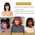 abordables Pelucas naturales de malla-Cabello humano remy Peluca Corta Recto Liso Sedoso Beto Bob corto Flequillo recto Con flequillo Color natural Suave Fácil vestidor Mejor calidad Hecho a Máquina Cabello Brasileño Mujer Negro 10