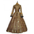 baratos Vestidos-Barroco Punk e gótico Período colonial Maxi Normal Julieta Princesa Decote Quadrado Fantasia Real Dia Das Bruxas Carnaval Baile de Máscaras Festa dia das Bruxas Espetáculo Adulto