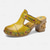 cheap Women&#039;s Clogs &amp; Mules-Women&#039;s Sandals Slippers Clogs Plus Size Handmade Shoes Outdoor Daily Beach Rivet Block Heel Round Toe Vintage Casual Comfort Walking Premium Leather Loafer Yellow