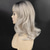 cheap Synthetic Trendy Wigs-Wig Natural Wave Asymmetrical With Bangs Wig Short Grey Synthetic Hair Women&#039;s Classic Gray Medium Ombre Grey Wavy Wigs