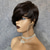 cheap Human Hair Capless Wigs-Bob Wig Human Hair Short Pixie Cut Wigs for Black Women Human Hair Wig with Bangs Glueless Layered Wig None Lace Front Wig Full Machine Made Wig 1B Color