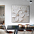 cheap Animal Paintings-Abstract White Flower Thick Oil Painting Modern 100% Handmade White Canvas Painting Wall Art For Living Room Frameless Decor Stretched Frame Ready to Hang or Unframed