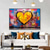 cheap Abstract Paintings-Handmade Textured love Oil Painting Textured Canvas Art Abstract Art Heart Handmade Painting Modern Living Room Wall Decor