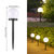 preiswerte Bodenlichter-3 Stück Solar-Gartenlicht, kleines weißes Kugellicht, rundes Kugellicht, LED-Außendekoration, Landschaftsgarten, Villa, Rasenlicht, Bodensteckerlicht, wasserdicht