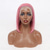 economico Parrucche lace front capelli veri-parrucca bob rosa caldo capelli umani 13x4 parrucche anteriori in pizzo hd parrucche frontali in pizzo caschetto corto per donne nere pre pizzicate con i capelli del bambino densità del 180% 12