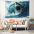cheap Animal Tapestries-Surfing Shark Ocean Hanging Tapestry Wall Art Large Tapestry Mural Decor Photograph Backdrop Blanket Curtain Home Bedroom Living Room Decoration