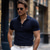 cheap Men&#039;s Elite Polo-Men&#039;s Business Polo Casual Lapel Short Sleeve Modern Formal Solid Color Button Summer Navy Blue Blue Green