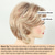 cheap Older Wigs-Short Ombre Blonde Wavy Bob Wigs for White Women Chin Length Blonde Highlight Bob Wig with Brown Roots Natural Looking Synthetic Daily Party Wig