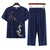cheap Women&#039;s Sleepwear-Women&#039;s Pajamas Sets Floral Fashion Comfort Home Daily Bed Cotton And Linen Breathable Crew Neck Short Sleeve T shirt Tee Shorts Elastic Waist Summer Spring Home Outfits
