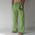 cheap Casual Pants-Men&#039;s Trousers Summer Pants Beach Pants Drawstring Elastic Waist 3D Print Geometric Pattern Graphic Prints Comfort Casual Daily Holiday Ethnic Style Retro Vintage Black Light Green