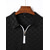 cheap Men&#039;s Classic Polo-Men&#039;s Polo Shirt Quarter Zip Polo Street Casual Lapel Quarter Zip Short Sleeve Fashion Basic Plain Checkerboard Quarter Zip Summer Regular Fit Light Blue Black Navy Blue Polo Shirt
