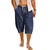 baratos Feriado-Homens Calças Capri Shorts de linho Shorts de verão Shorts de praia Calças Harem Bolsos Com Cordão Cintura elástica Tecido Conforto Respirável Comprimento da panturrilha Férias Feriado Praia Havaiana