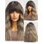 cheap Synthetic Trendy Wigs-Synthetic Wig Uniforms Career Costumes Princess Curly Wavy Middle Part Layered Haircut Machine Made Wig 16 inch Light Brown Synthetic Hair Women&#039;s Cosplay Party Fashion Light Brown