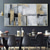cheap Abstract Paintings-Handmade Oil Painting Canvas Wall Art Decoration Modern Abstract Texture Black White and Gold for Living Room Home Decor Rolled Frameless Unstretched Painting