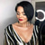 cheap Human Hair Capless Wigs-Bob Wig Human Hair Short Pixie Cut Wigs for Black Women Human Hair Wig with Bangs Glueless Layered Wig None Lace Front Wig Full Machine Made Wig 1B Color