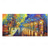 baratos Pinturas de Paisagens-pintura a óleo artesanal lona arte da parede decoração aflemov colorido chuva cenário de rua para decoração de casa rolou pintura sem moldura não esticada