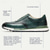 cheap Premium Leather Sneakers-Men&#039;s Dress Sneakers Leather Italian Full-Grain Cowhide Slip Resistant Lace-up Dark Green