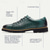 cheap Classic Dress Shoes-Men&#039;s Dress Sneakers Green Leather Black Toe Cap Rugged Sole