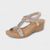 abordables Sandales femme-sandales compensées argentées pour femmes avec bride en T en strass et bride arrière élastique, chaussures d&#039;été scintillantes pour les mariages, les fêtes et les tenues de jour décontractées