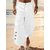 cheap Holiday-Men&#039;s Linen Pants Trousers Summer Pants Buttons Front Pocket Pleats Plain Comfort Breathable Full Length Casual Daily Holiday Fashion Basic White Blue