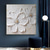 cheap Animal Paintings-Abstract White Flower Thick Oil Painting Modern 100% Handmade White Canvas Painting Wall Art For Living Room Frameless Decor Stretched Frame Ready to Hang or Unframed