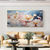 cheap Floral/Botanical Paintings-Handmade Original White Flower Oil Painting On Canvas Pink Blossom Wall Art Decor Thick texture Painting for Home Decor With Stretched Frame/Without Inner Frame Painting