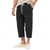 abordables pantalones casuales-Hombre Pantalones Cortos Pantalones de playa Pantalones casuales Bolsillo Correa Cintura elástica Plano Comodidad Hasta el Tobillo Deporte Diario Moda Casual Negro Blanco Microelástico