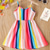 cheap Dresses-Kids Girls&#039; Dress Graphic Sleeveless Party Outdoor Casual Fashion Daily Casual Polyester Summer Spring 4 years+ lotus root starch Black sunflower Light blue stripes