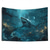 cheap Animal Tapestries-Surfing Shark Ocean Hanging Tapestry Wall Art Large Tapestry Mural Decor Photograph Backdrop Blanket Curtain Home Bedroom Living Room Decoration