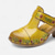 cheap Women&#039;s Clogs &amp; Mules-Women&#039;s Sandals Slippers Clogs Plus Size Handmade Shoes Outdoor Daily Beach Rivet Block Heel Round Toe Vintage Casual Comfort Walking Premium Leather Loafer Yellow