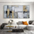 cheap Abstract Paintings-Handmade Oil Painting Canvas Wall Art Decoration Modern Abstract Texture Black White and Gold for Living Room Home Decor Rolled Frameless Unstretched Painting