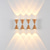 cheap LED Wall Lights-LED Wall Lamp 2/3/4/5 Heads Outdoor Waterproof Glass Aluminum 90CM Modern Creative Warm White Light Aisle Balcony IP65 85-265V
