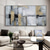 cheap Abstract Paintings-Handmade Oil Painting Canvas Wall Art Decoration Modern Abstract Texture Black White and Gold for Living Room Home Decor Rolled Frameless Unstretched Painting