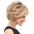 cheap Older Wigs-Short Ombre Blonde Wavy Bob Wigs for White Women Chin Length Blonde Highlight Bob Wig with Brown Roots Natural Looking Synthetic Daily Party Wig