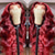 cheap Human Hair Lace Front Wigs-Human Hair Body Wave 99J Burgundy Lace Front Wigs Human Hair 4x4 HD Lace Frontal Wigs Wine Red Color Wig Pre Plucked with Baby Hair 10-30inch