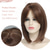 cheap Bangs-7x7inch Hair Toppers for Women with Large Base Cover for Thining Hair or Hair Loss,Short Hair Toppers for Women with Thinning Hair Synthetic Toppers Hair pieces for women Brown with highlights