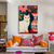 levne Zvířecí malby-bílá kočka barevný styl plátno nástěnná malba ruční olejomalba tisk home decor