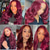 cheap Human Hair Lace Front Wigs-Human Hair Body Wave 99J Burgundy Lace Front Wigs Human Hair 4x4 HD Lace Frontal Wigs Wine Red Color Wig Pre Plucked with Baby Hair 10-30inch