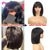 abordables Pelucas naturales de malla-Cabello humano remy Peluca Corta Recto Liso Sedoso Beto Bob corto Flequillo recto Con flequillo Color natural Suave Fácil vestidor Mejor calidad Hecho a Máquina Cabello Brasileño Mujer Negro 10
