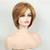 cheap Older Wigs-Short Pixie Wigs for Women Layered Synthetic Wig With Bangs Wig Short Synthetic Hair Brown Blonde Dark Brown Ombre Blonde