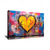 cheap Abstract Paintings-Handmade Textured love Oil Painting Textured Canvas Art Abstract Art Heart Handmade Painting Modern Living Room Wall Decor
