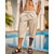 baratos Feriado-Homens Calças Capri Shorts de linho Shorts de verão Shorts de praia Calças Harem Bolsos Com Cordão Cintura elástica Tecido Conforto Respirável Comprimento da panturrilha Férias Feriado Praia Havaiana