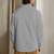 cheap Designer Collection-Men&#039;s 55% Linen Shirt Linen Shirt Button Up Shirt Beach Shirt Blue Gray Long Sleeve King Standing Collar Spring &amp;  Fall Outdoor Daily Clothing Apparel