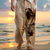 cheap Men&#039;s Elite Pants-Men&#039;s Linen Pants Mens Boho Clothing Drawstring Elastic Waist 3D Print Leaf Breathable Quick Dry Full Length Outdoor Casual Daily Vacation Casual Khaki High Waist Micro-elastic