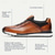 economico Scarpe da ginnastica in pelle premium-Per uomo Abito da ginnastica Di pelle Pelle bovina pieno fiore italiana Antiscivolo Con lacci intrecciali Marrone