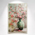 お買い得  花/植物画-純粋な手描きの油絵桃の花床置きソファの背景の壁の装飾絵画植物の花高級ポーチ絵画（フレームなし）