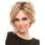 cheap Older Wigs-Short Ombre Blonde Wavy Bob Wigs for White Women Chin Length Blonde Highlight Bob Wig with Brown Roots Natural Looking Synthetic Daily Party Wig