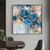 cheap Floral/Botanical Paintings-Handmade Oil Painting Canvas Wall Art Decoration Modern Abstract Blue Rose Flower for Home Decor Rolled Frameless Unstretched Painting