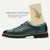 cheap Classic Dress Shoes-Men&#039;s Dress Sneakers Green Leather Black Toe Cap Rugged Sole
