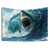 cheap Animal Tapestries-Surfing Shark Ocean Hanging Tapestry Wall Art Large Tapestry Mural Decor Photograph Backdrop Blanket Curtain Home Bedroom Living Room Decoration